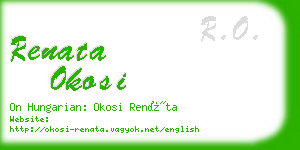 renata okosi business card